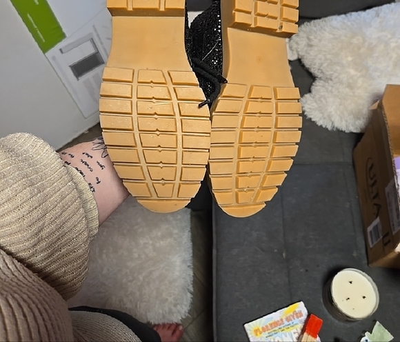 Betsey Johnson Black Rhinestone Women's Boots - Picture 2 of 7